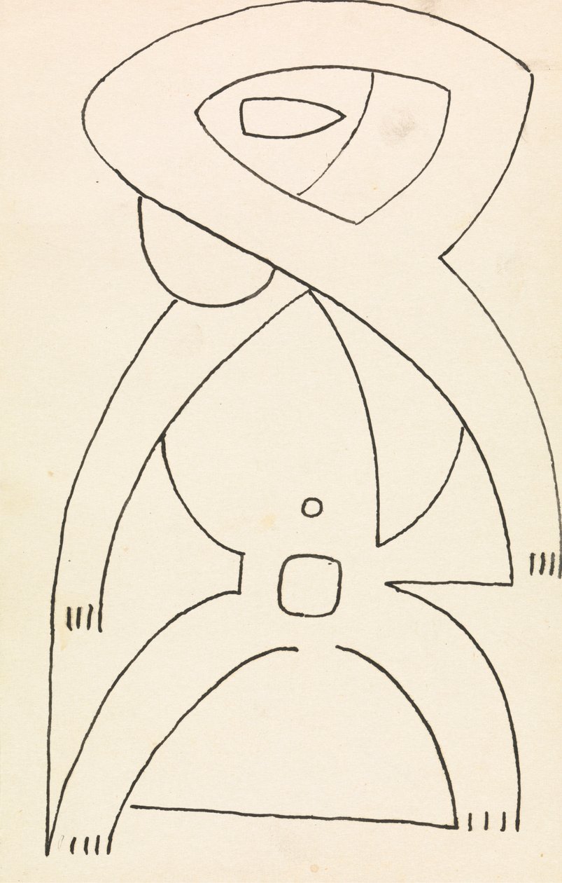 Ábratanulmány egy domborzati tervhez alkotó: Henri Gaudier Brzeska