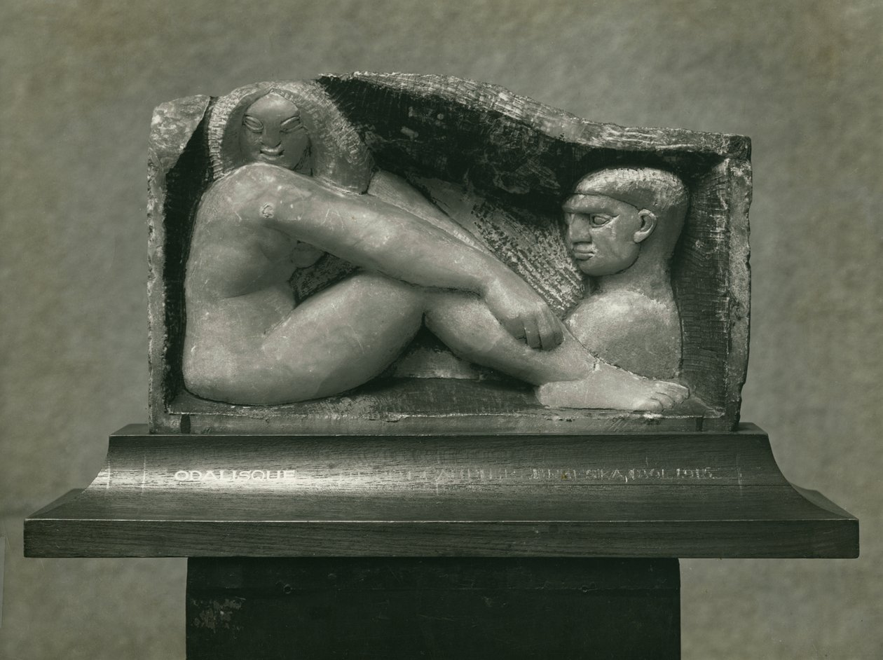 Odalisque (Férfi és Nő) 1912-13 (alabástrom) alkotó: Henri Gaudier Brzeska