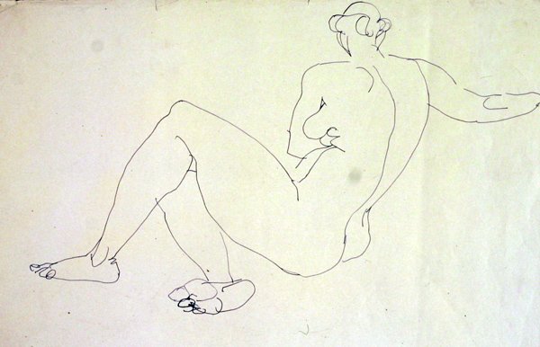 Fekvő női akt hátról alkotó: Henri Gaudier Brzeska