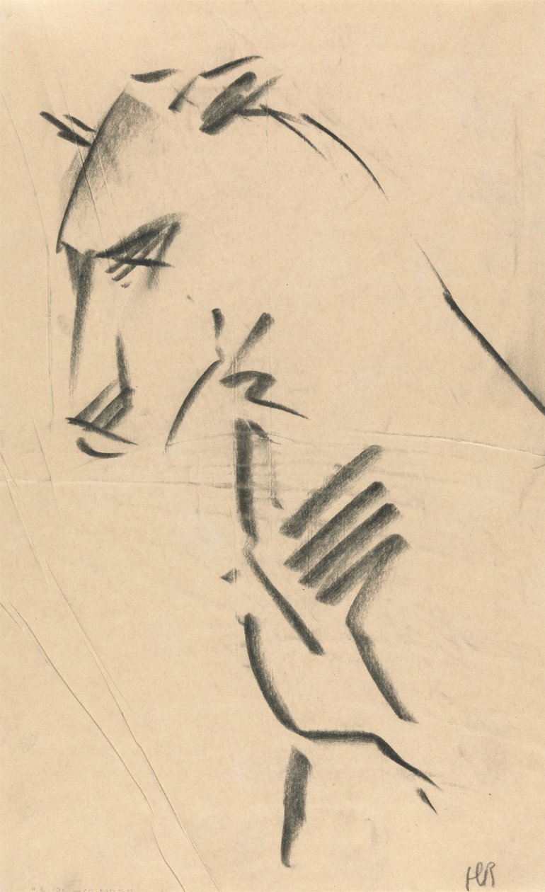 Egy oroszlán háromnegyed képe alkotó: Henri Gaudier Brzeska