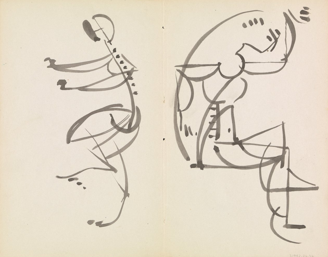 Két ábratanulmány alkotó: Henri Gaudier Brzeska