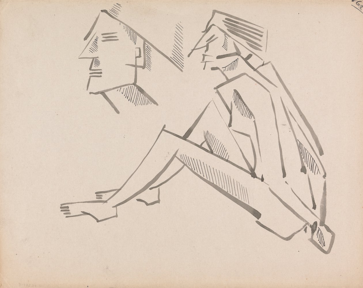 Két ábratanulmány alkotó: Henri Gaudier Brzeska