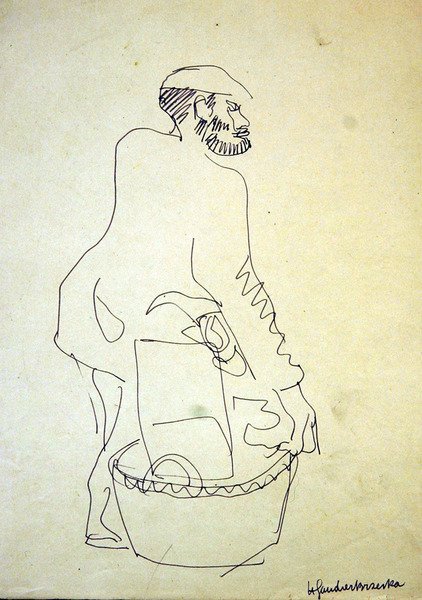 Whitechapel zsidó használtcikkeket árul alkotó: Henri Gaudier Brzeska