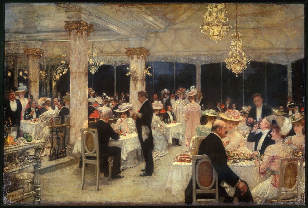 Armenonville, a Grand-Prix estéjén, 1905 (olaj, vászon) alkotó: Henri Gervex