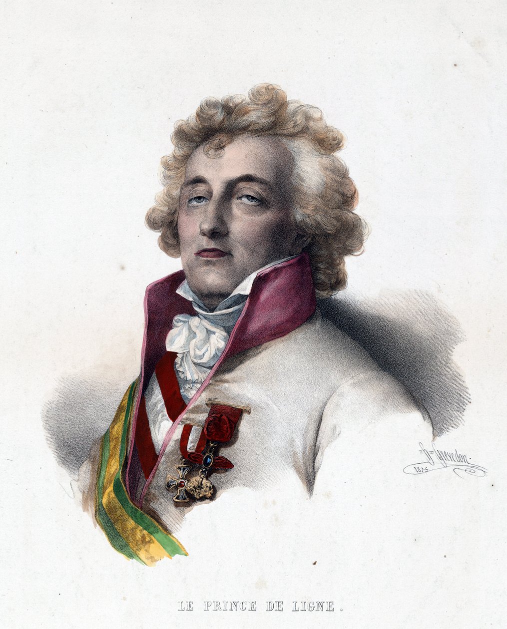 Charles Joseph de Ligne herceg (1735-1814) portréja - Charles-Joseph, de Ligne herceg portréja - Grevedon, Pierre Louis Henri (1776-1860) alkotó: Henri Grevedon