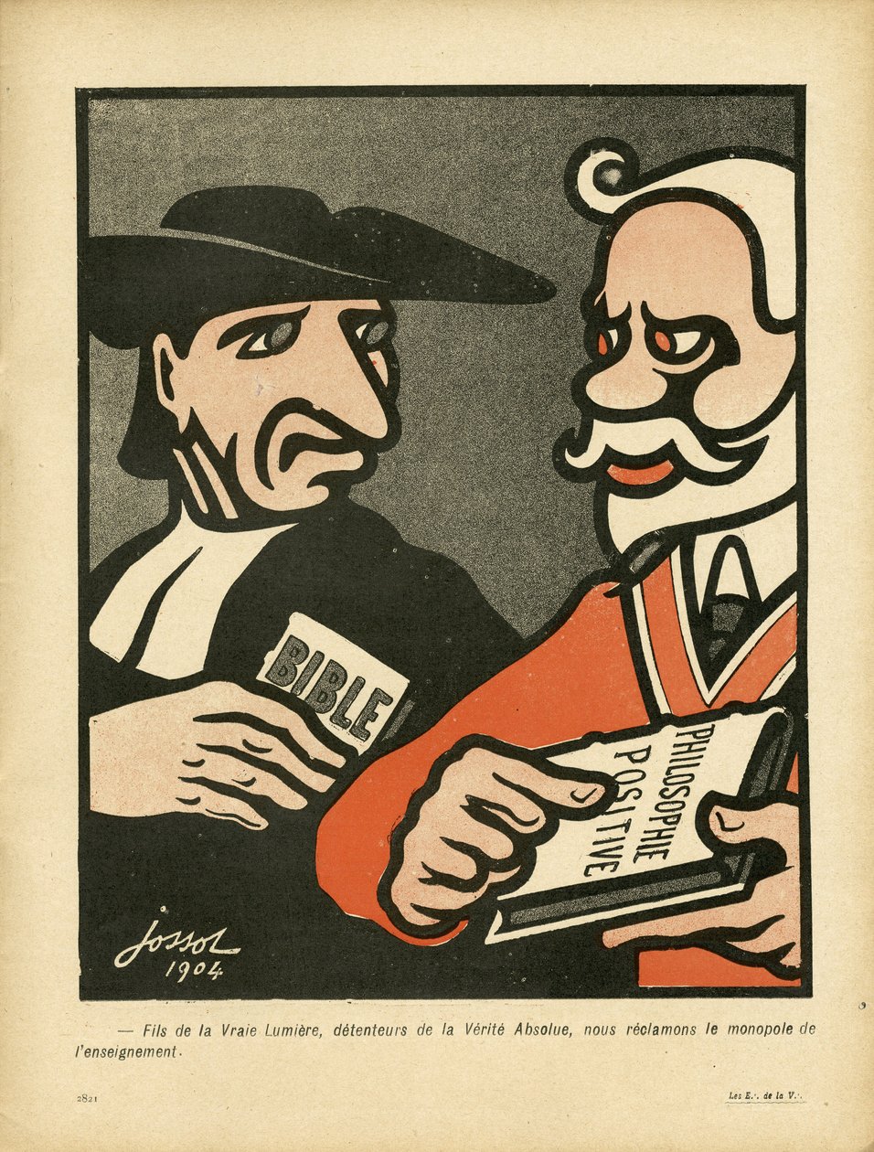 A vajas tányér, 169. szám, szatirikus színben alkotó: Henri Gustave Jossot