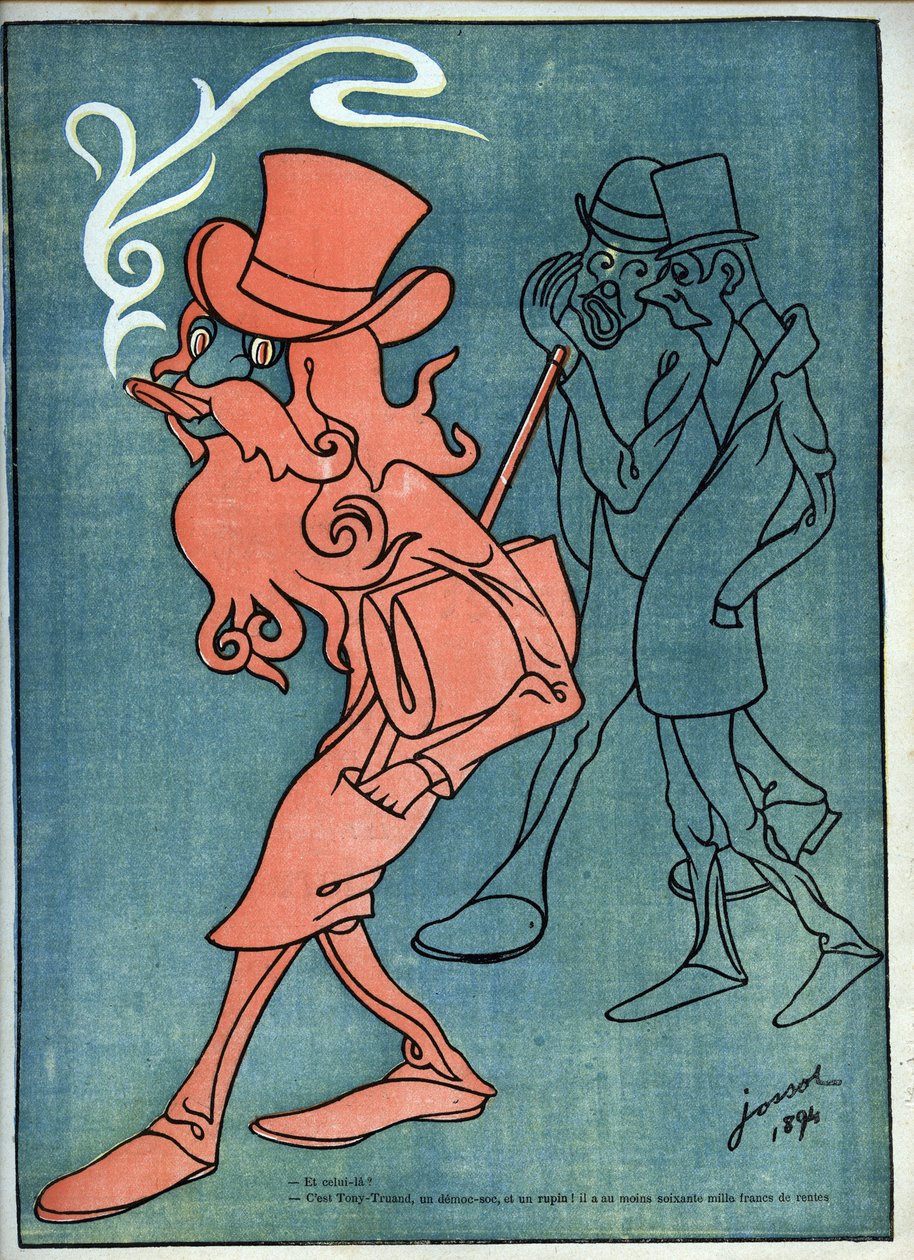 Tony-Truand (Tony Truan) (democ-soc) (szocialista demokrata) - Henri Gustave Jossot (1866-1951) 1894-es "Le Rire" című írása. alkotó: Henri Gustave Jossot