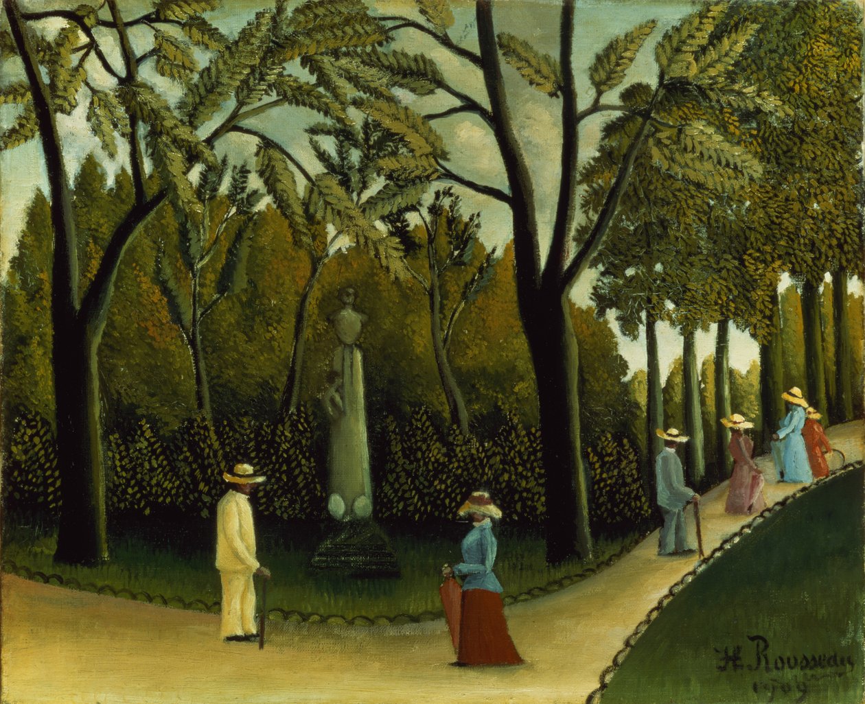 Chopin emlékműve a Luxembourg-kertben alkotó: Henri J.F. Rousseau
