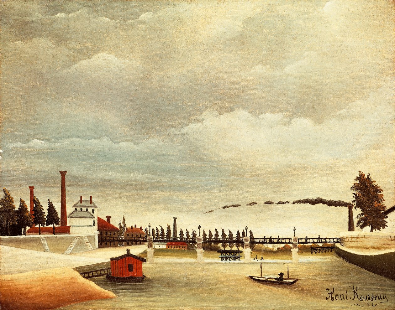 Szajna partja, Henri Rousseau (1844-1910) alkotó: Henri J.F. Rousseau