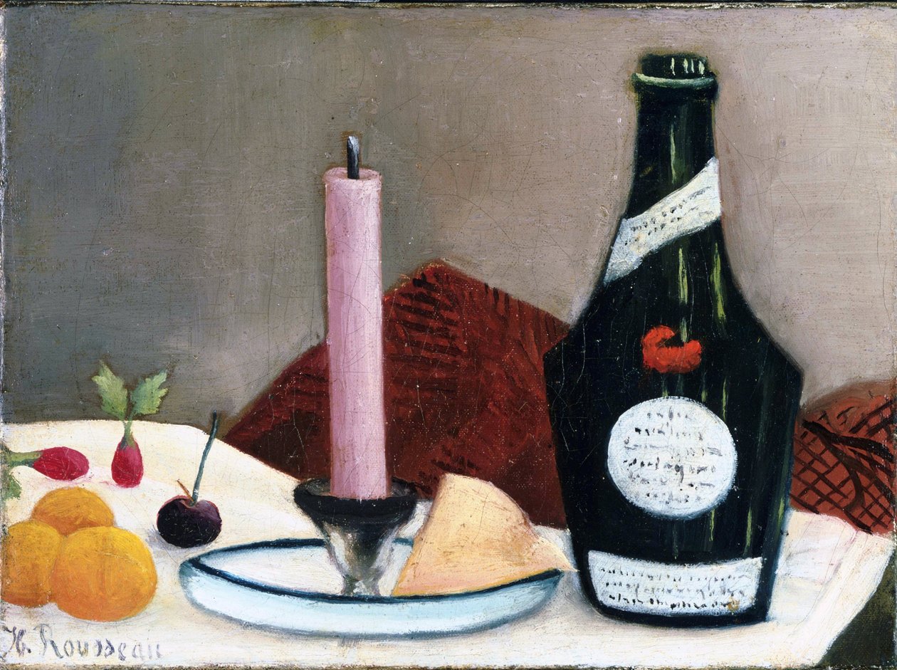 "Csendélet – a rózsaszín gyertya" Henri Rousseau dit le Douanier (1844-1910) festménye 1909 The Phillips Collection, Washington, D.C. alkotó: Henri J.F. Rousseau
