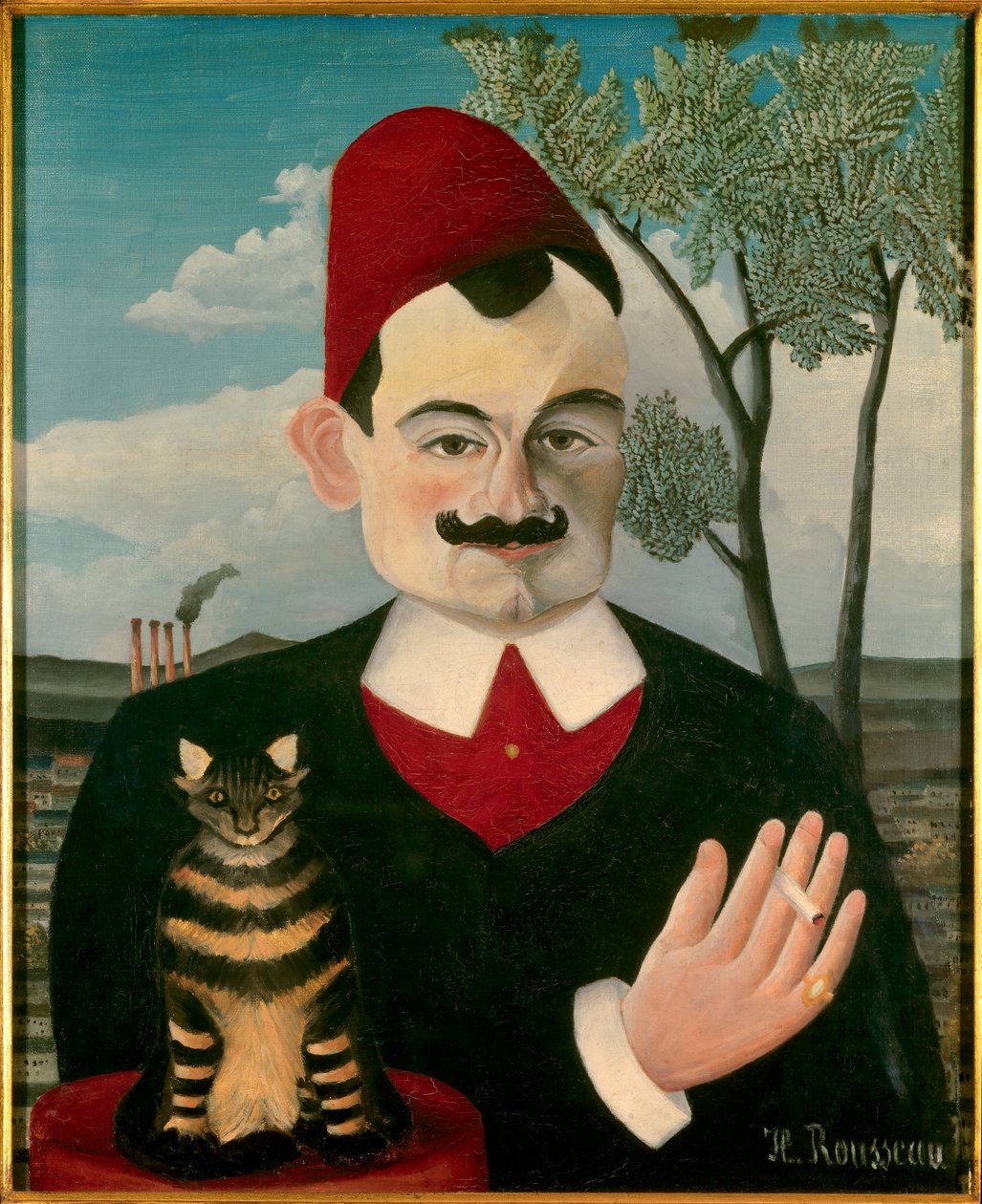 Pierre Loti portréja Henri Rousseau dit le Douanier Rousseau (1844-1910) festménye, 1891 körül, V. 62x50 Zürich, Kunsthaus - Pierre Loti (1850-1923) portréja - Henri J. F. Rousseau festménye (14, Le-Rousseau (18) 1910), olaj, vászon alkotó: Henri J.F. Rousseau