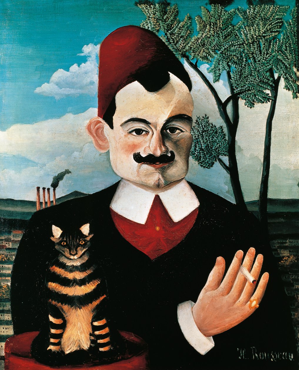 Pierre Loti portréja, Louis Marie Julien Viaud francia író álneve alkotó: Henri J.F. Rousseau
