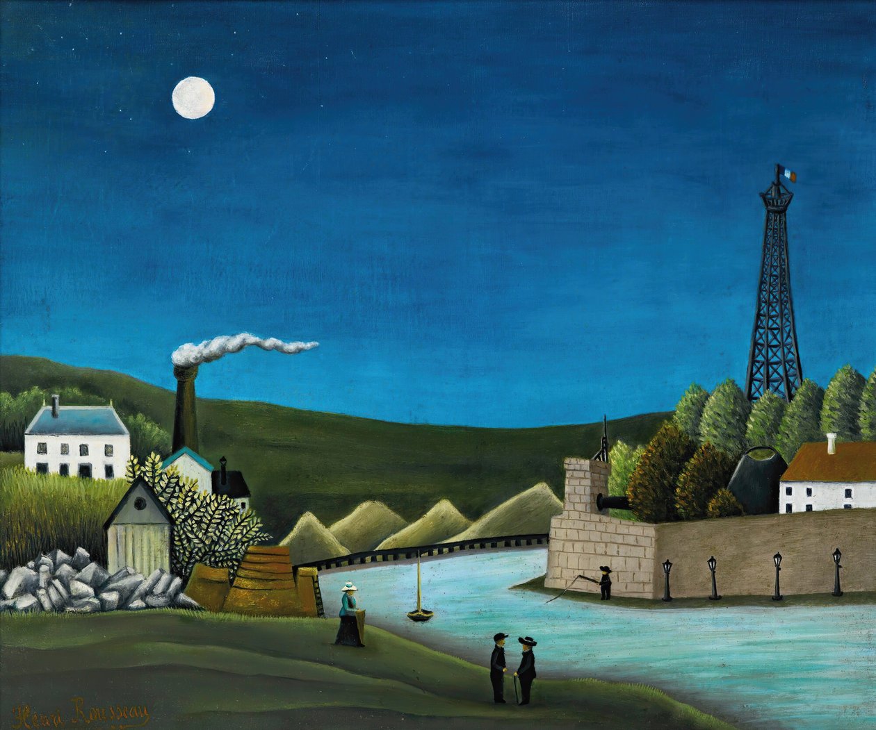 A Szajna Suresnesnél, 1911 körül (olaj, vászon) alkotó: Henri Rousseau