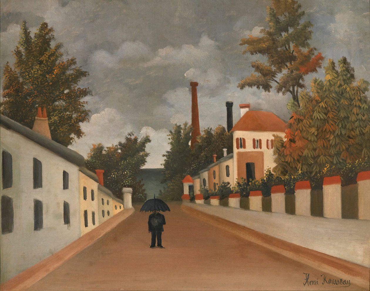 Párizs külvárosa, 1910 körül (olaj, vászon) alkotó: Henri Rousseau