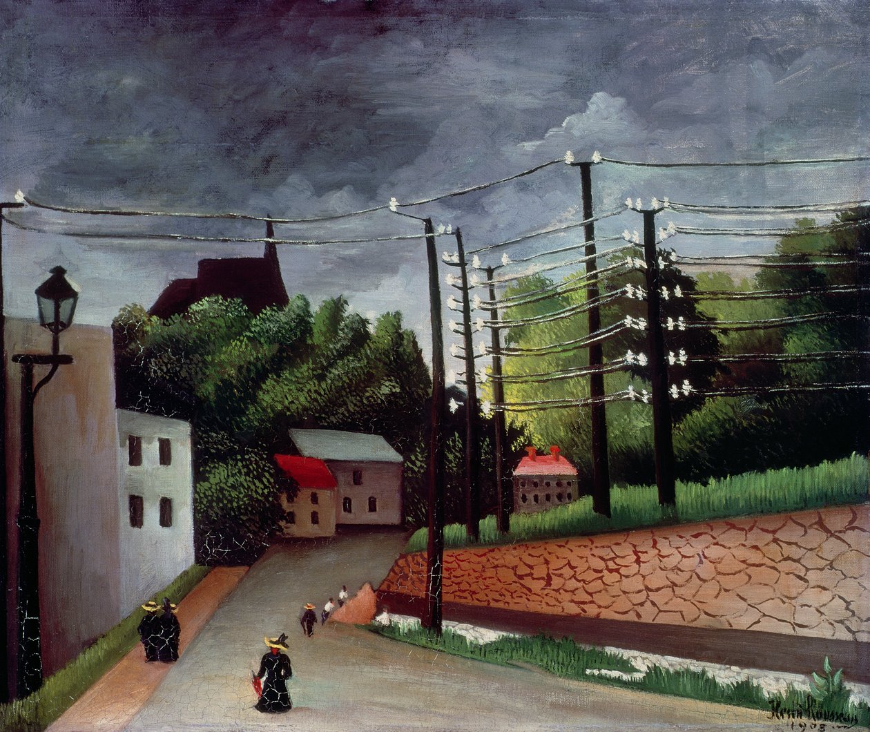 Kilátás a Malakoffra, Hauts-de-Seine alkotó: Henri J.F. Rousseau
