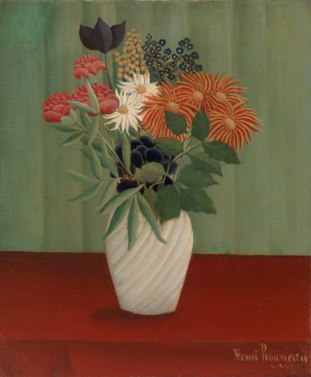 Virágcsokor kínai őszirózsával és Tokióval, 1910 alkotó: Henri J.F. 1844 1910 Rousseau