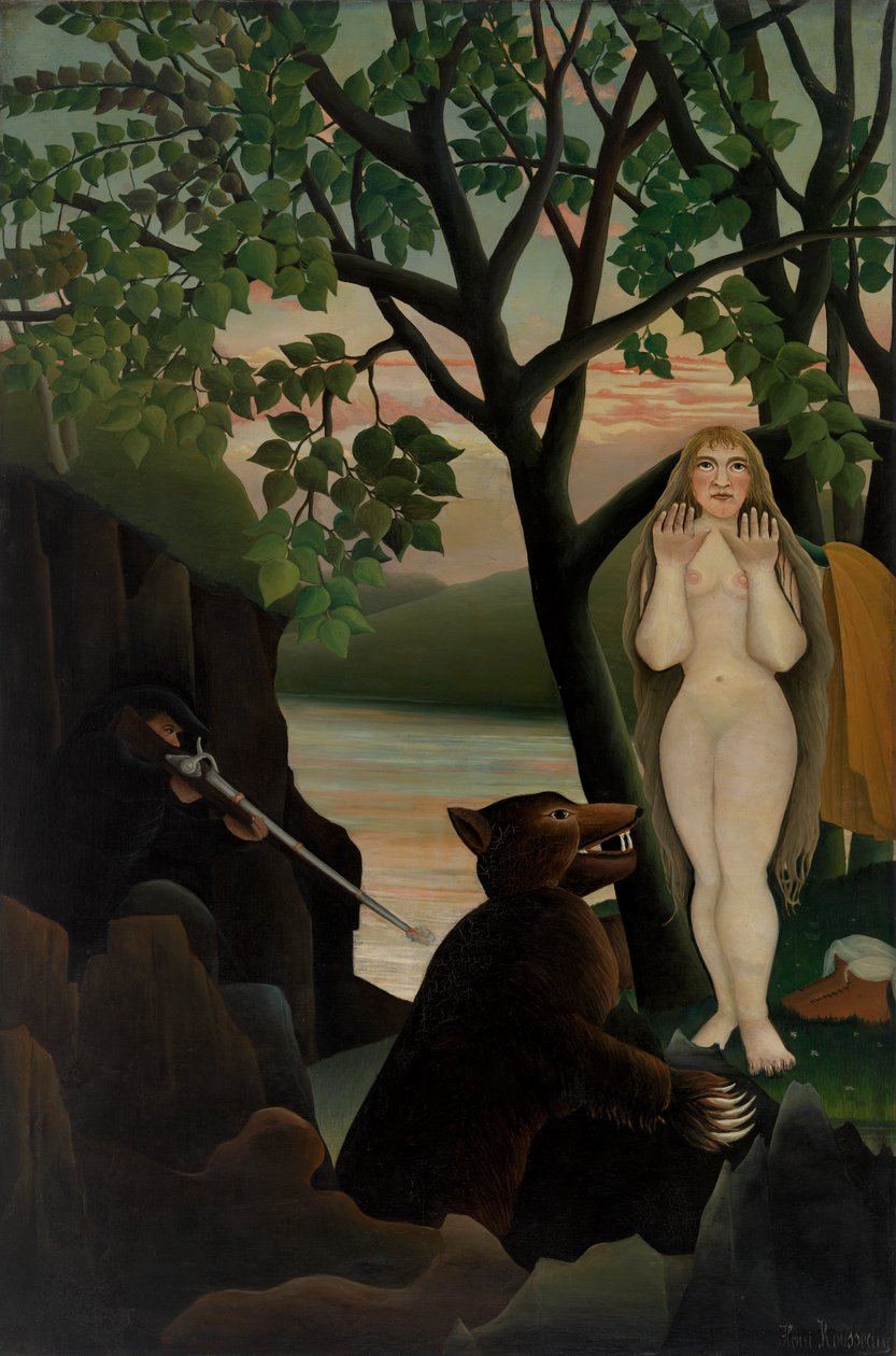 Akt és medve, 1901 alkotó: Henri J.F. 1844 1910 Rousseau