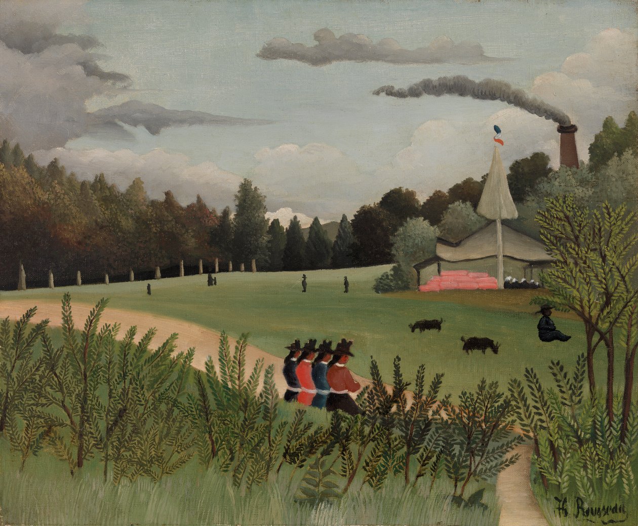 Park figurákkal alkotó: Henri J.F. 1844 1910 Rousseau