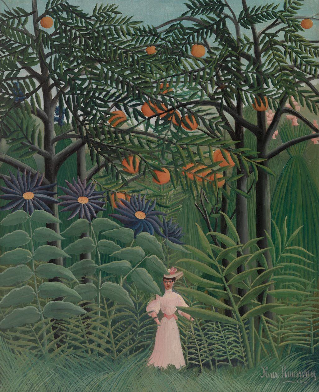 Nő sétál egy egzotikus erdőben, 1905 alkotó: Henri J.F. 1844 1910 Rousseau