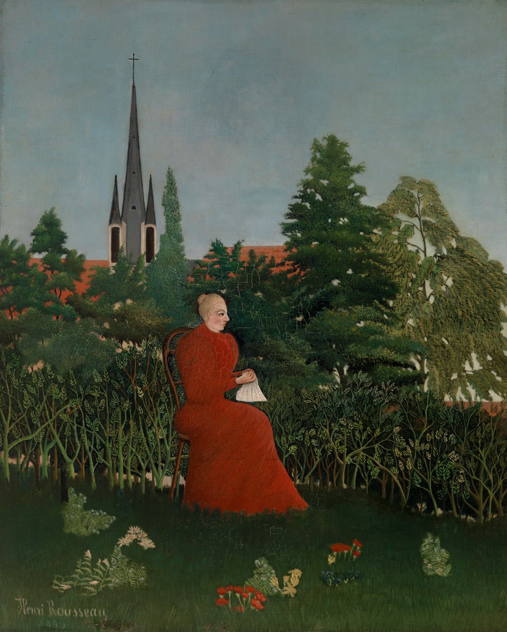 Nő a tájban, 1899 körül alkotó: Henri J.F. 1844 1910 Rousseau