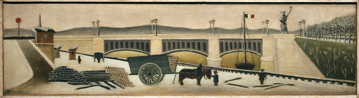 Grenelle híd. Henri Rousseau festménye alkotó: Henri J.F. Rousseau