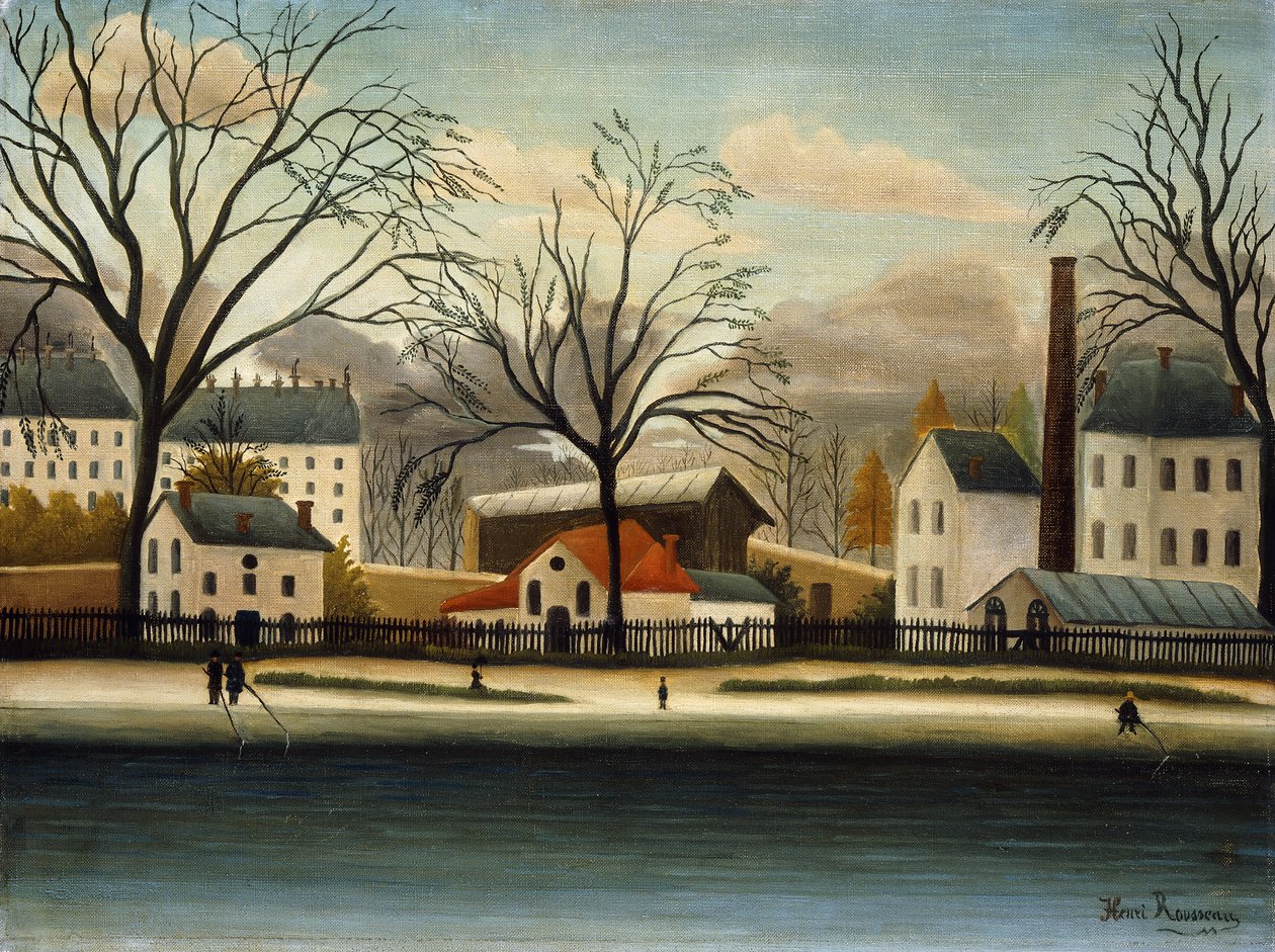 Külvárosok; Banlieue, 1896 körül alkotó: Henri J.F. Rousseau