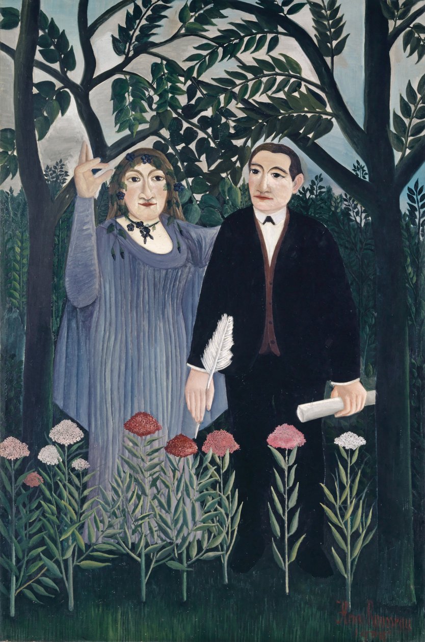 A költőt inspiráló múzsa, 1909 alkotó: Henri J.F. Rousseau