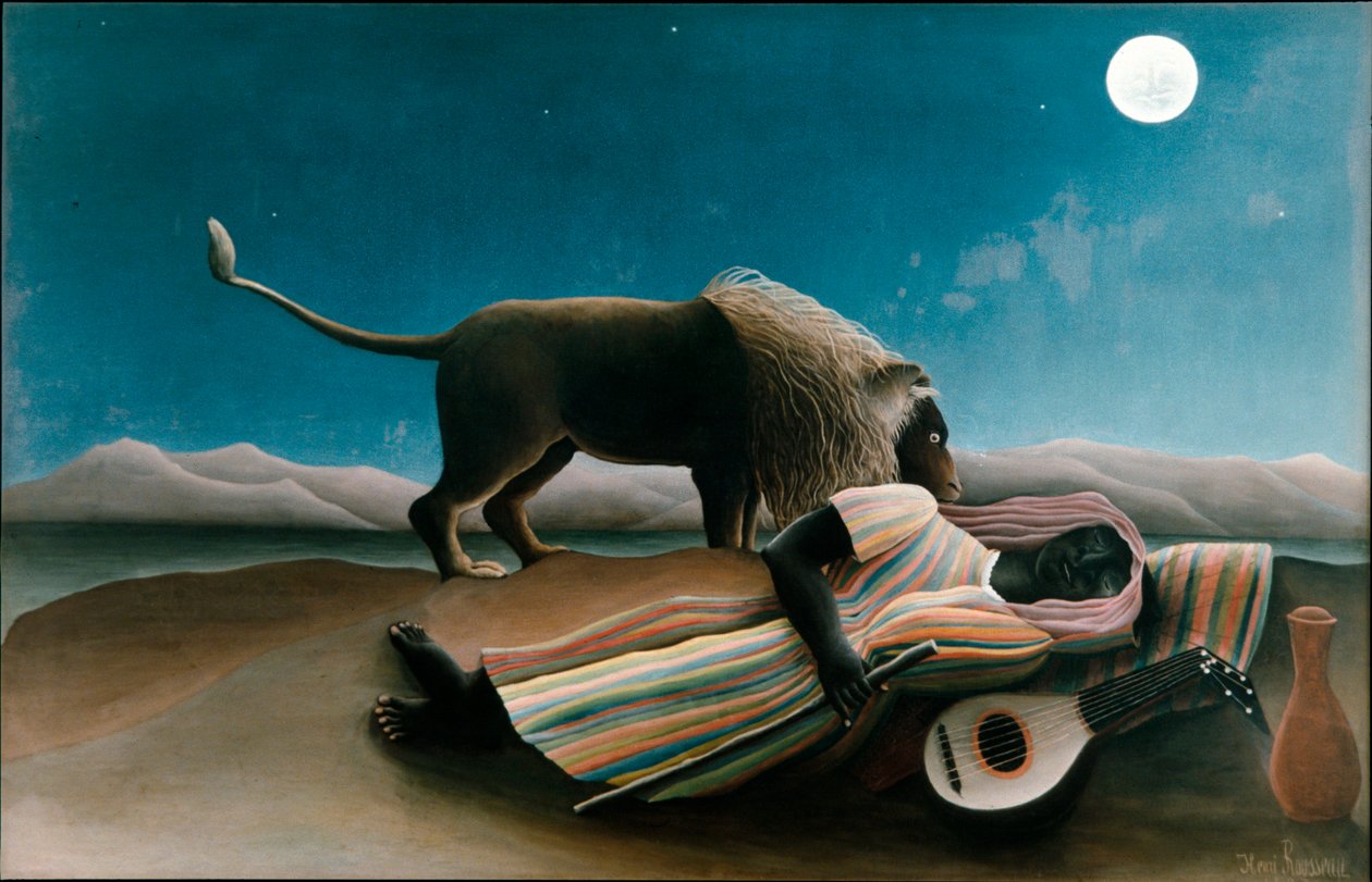 Henry Rousseau alvó cigány festménye Douane Rousseau-tól alkotó: Henri J.F. Rousseau