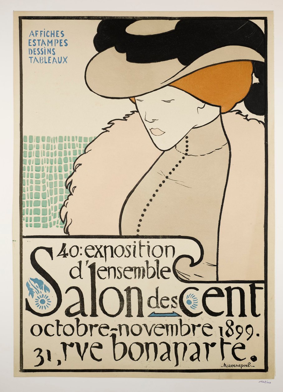 Salon des cents, kiállítási plakát alkotó: Henri Jacques Edouard Evenepoel