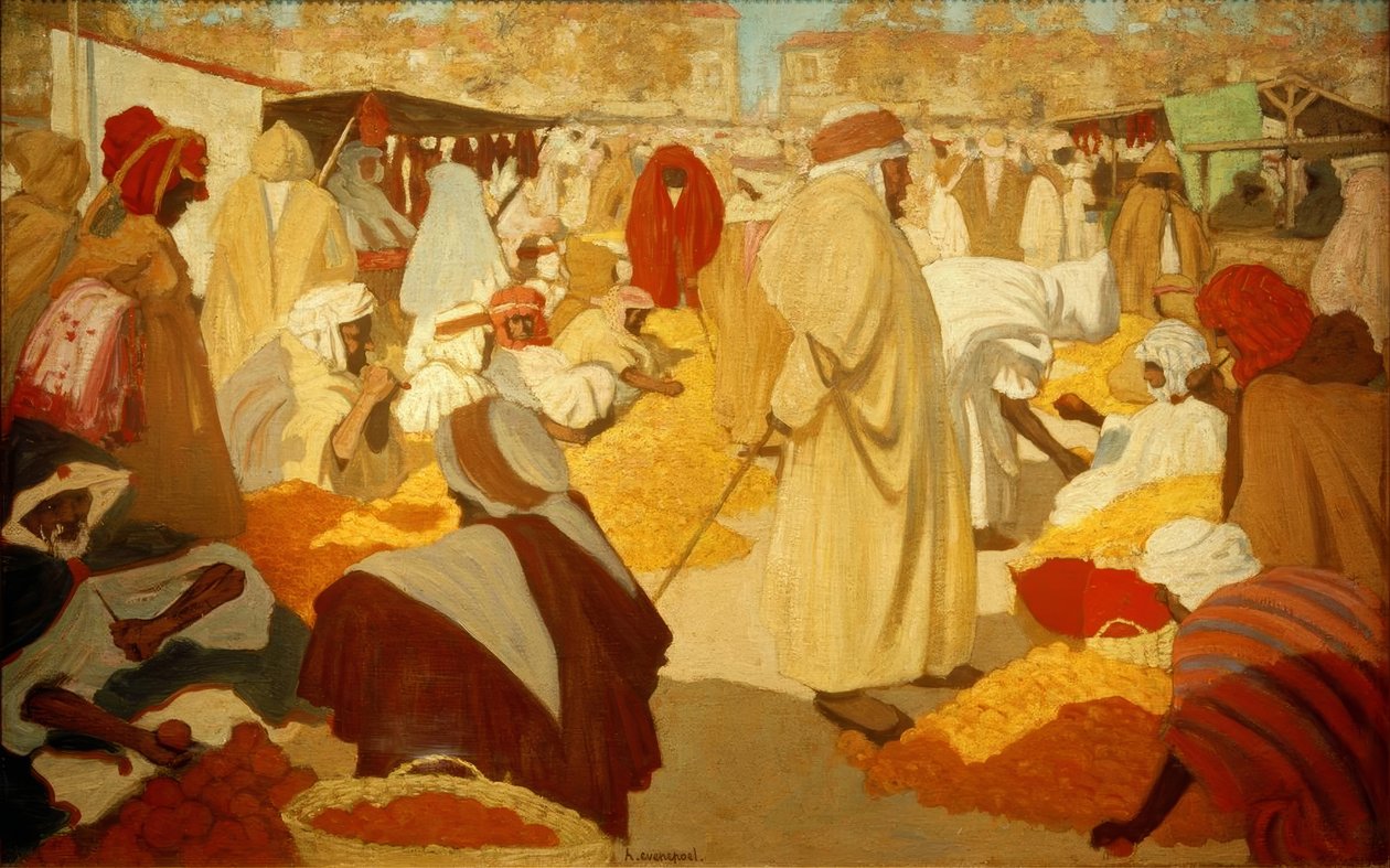 H.Evenepoel, Orangenmarkt Blidahban alkotó: Henri Jacques Edouard Evenepoel