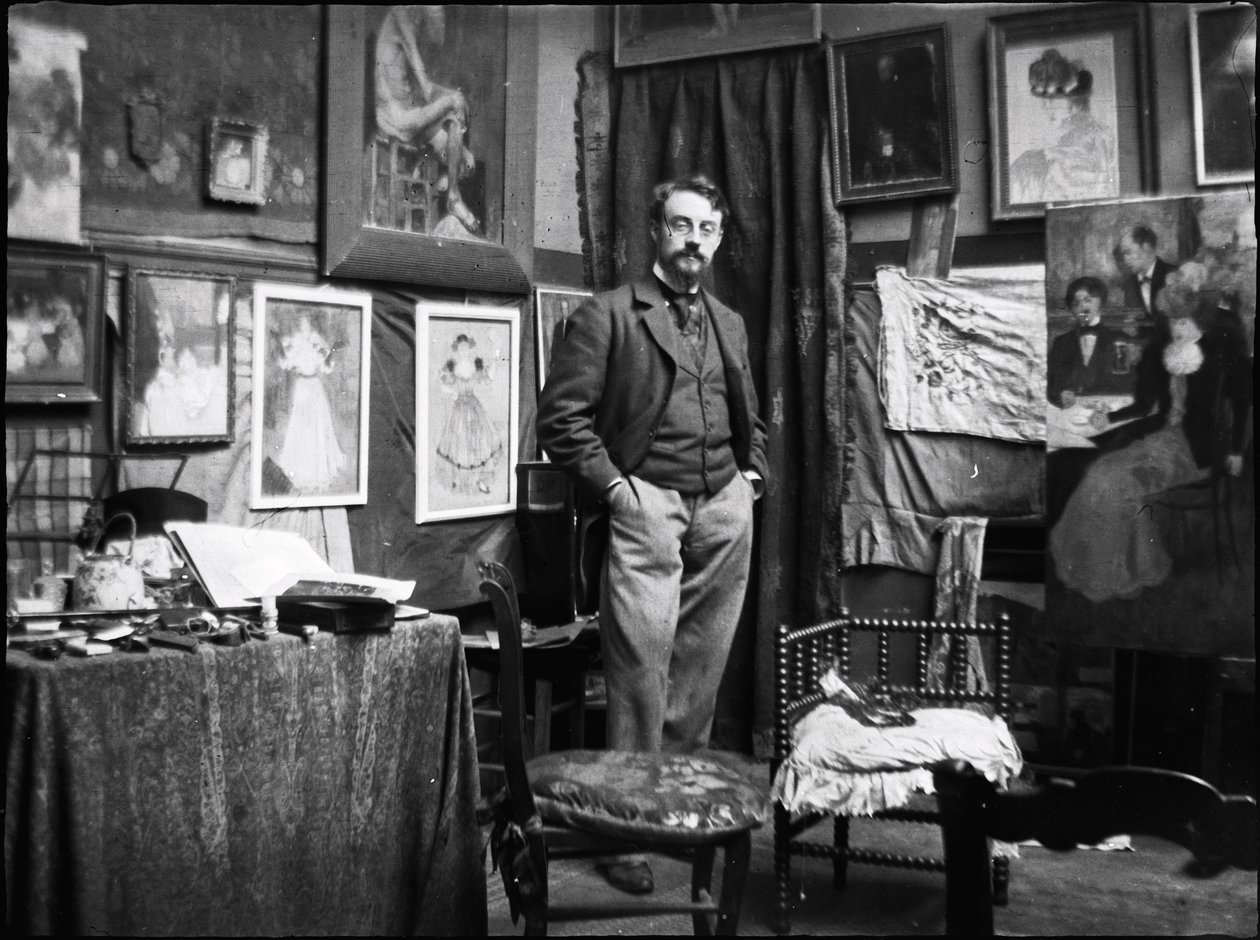 Henri Matisse Henri Evenepoel műhelyében, 1897. alkotó: Henri Jacques Edouard Evenepoel