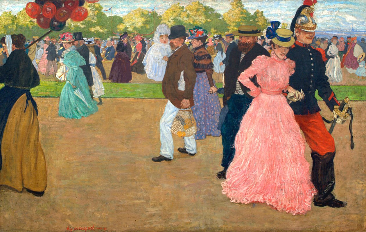Vasárnapi séta a Bois de Boulogne-ban alkotó: Henri Jacques Edouard Evenepoel