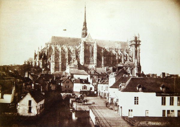 Amiens-i katedrális, 1851-52 körül (kalotípus) alkotó: Henri Jean Louis Le Secq