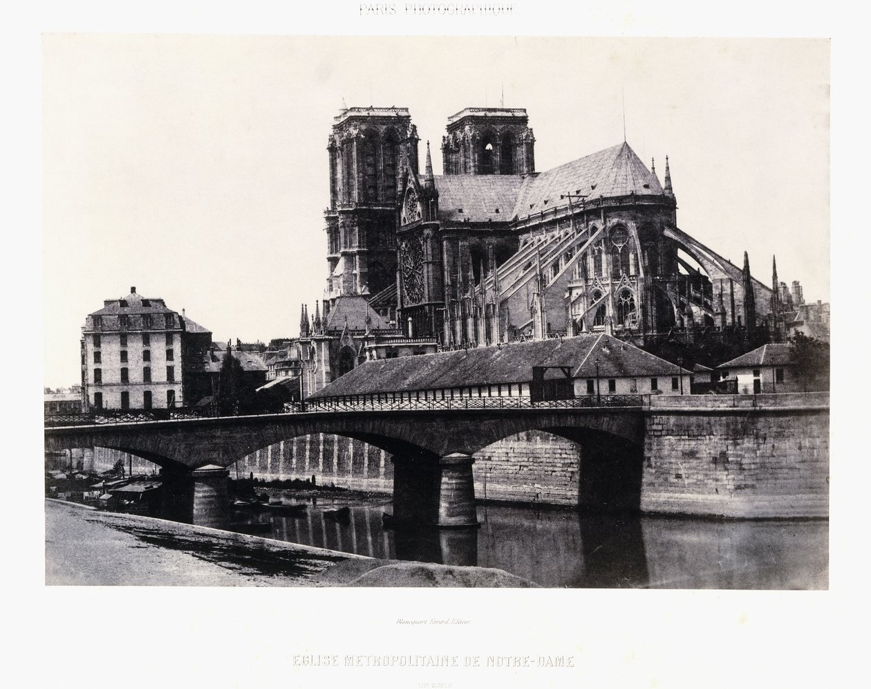 Notre-Dame-templom, XII. század, 1852 körül (sólenyomat) alkotó: Henri Jean Louis (attr.to) Le Secq