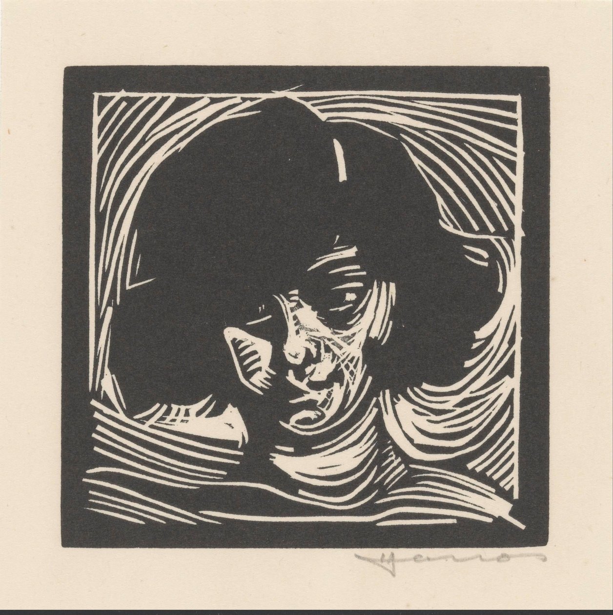 Egy nő feje alkotó: Henri Jonas (signed by artist)