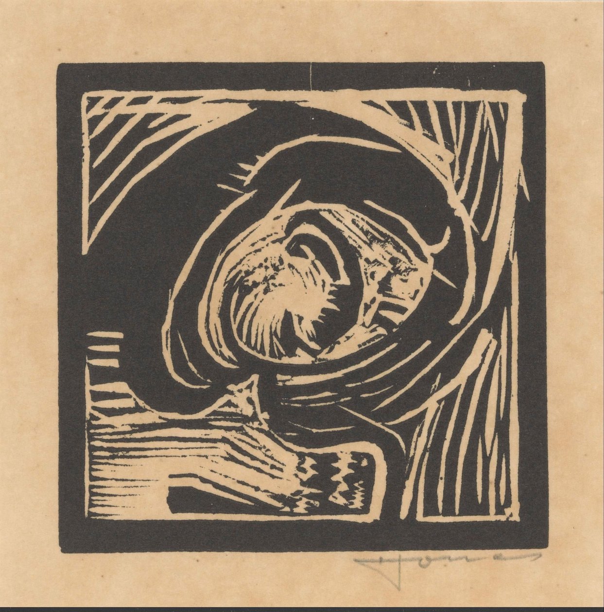 Egy alak feje alkotó: Henri Jonas (signed by artist)