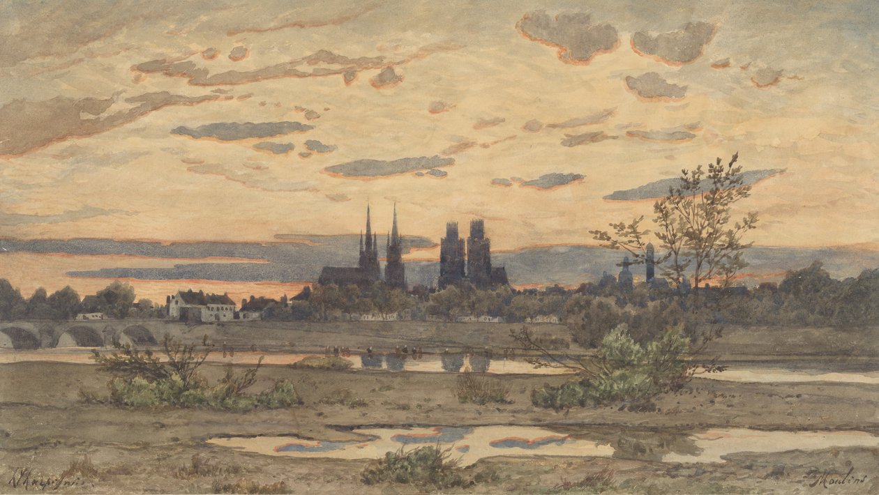 Kilátás Moulinsról, kb. 1850-60. alkotó: Henri Joseph Harpignies