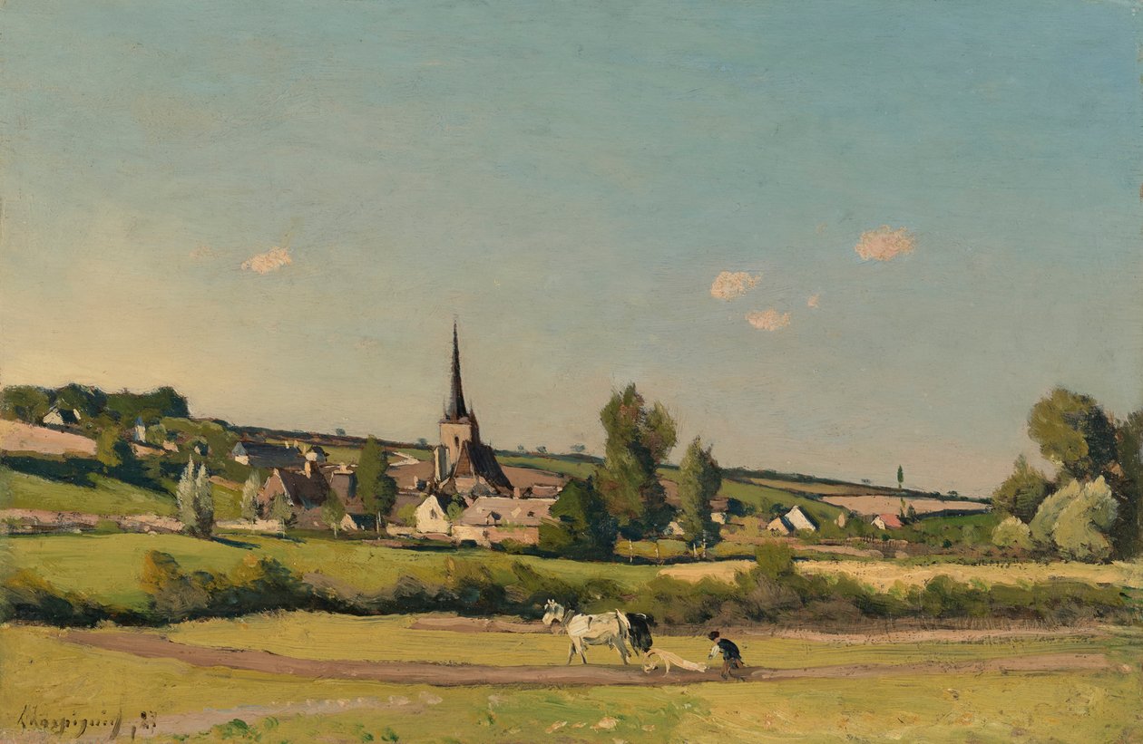Kilátás a Saint Privé-re alkotó: Henri Joseph Harpignies