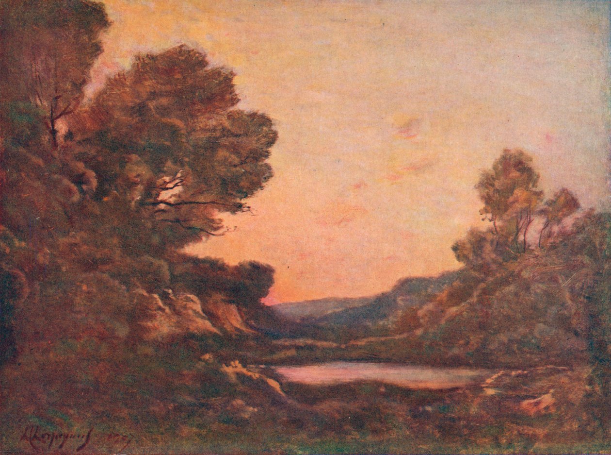 Naplemente, 1907 alkotó: Henri Joseph Harpignies