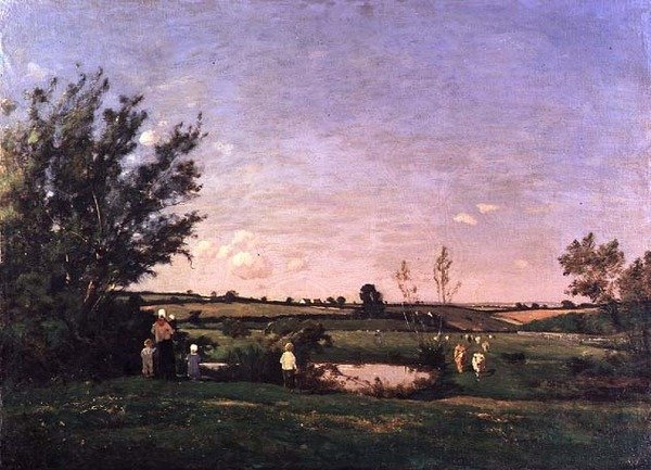 St. Pierre környéke, Yonne (olaj, vászon) alkotó: Henri Joseph Harpignies