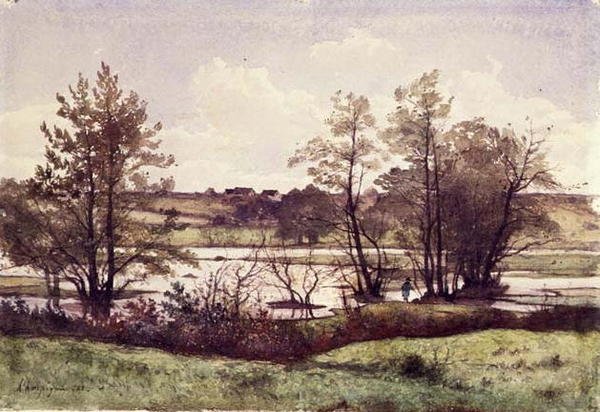 No.0849 The Far Flood, St. Prive közelében alkotó: Henri Joseph Harpignies