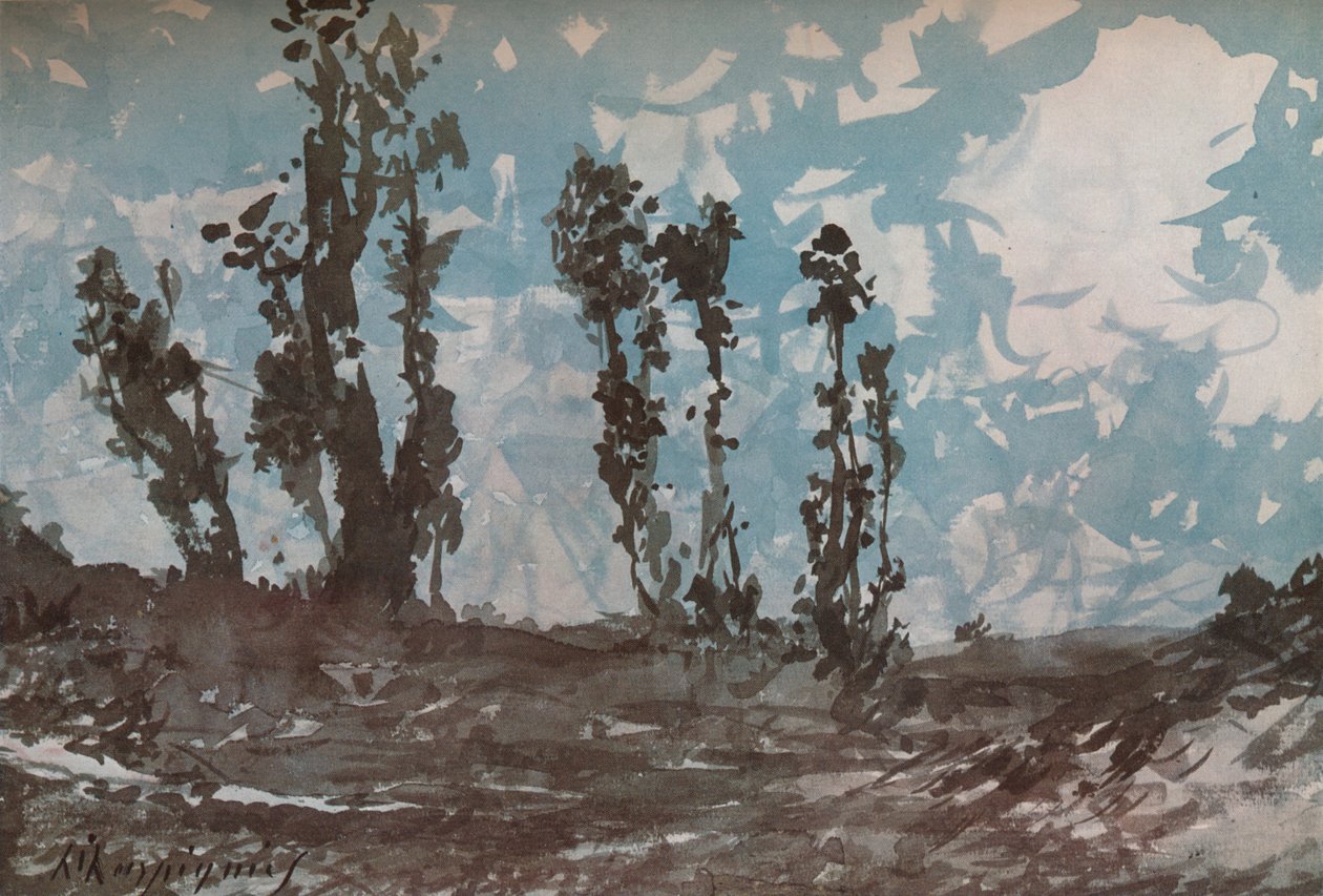 Nyárfák, 1839-1916, 1924 alkotó: Henri Joseph Harpignies