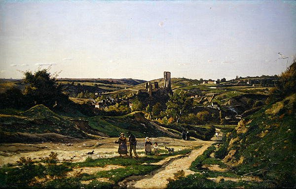 Herisson kastélya és faluja alkotó: Henri Joseph Harpignies