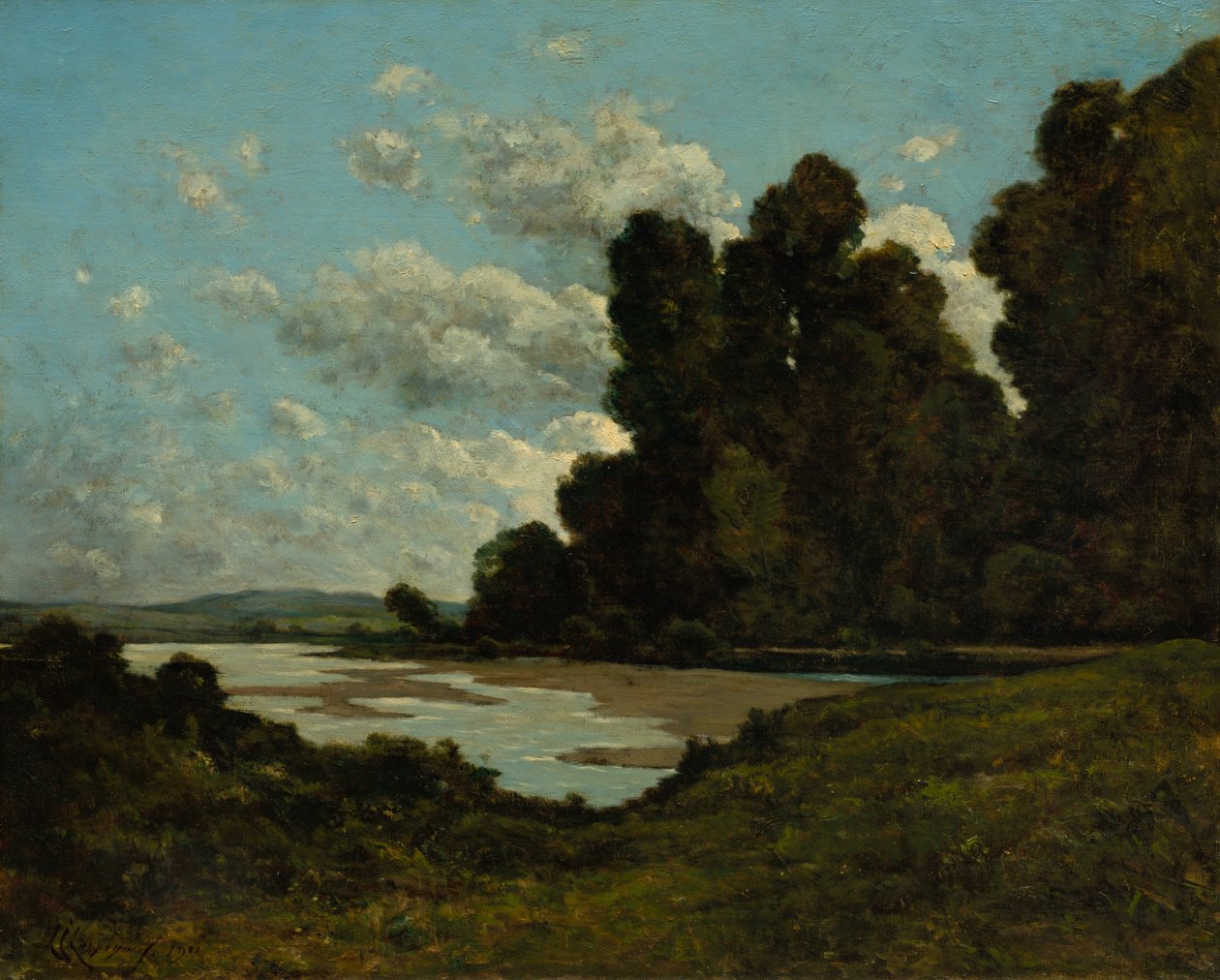 A Loire folyó Neversnél alkotó: Henri Joseph Harpignies