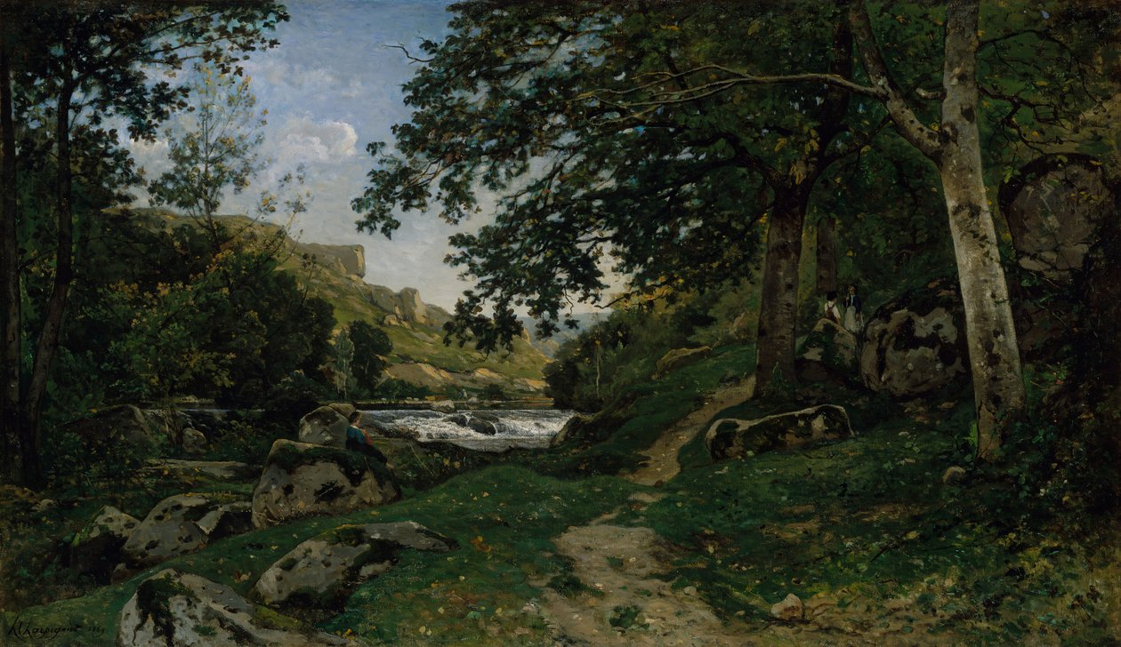 A sziklás ösvény a Morvan sziklák ösvényében, 1869. alkotó: Henri Joseph Harpignies
