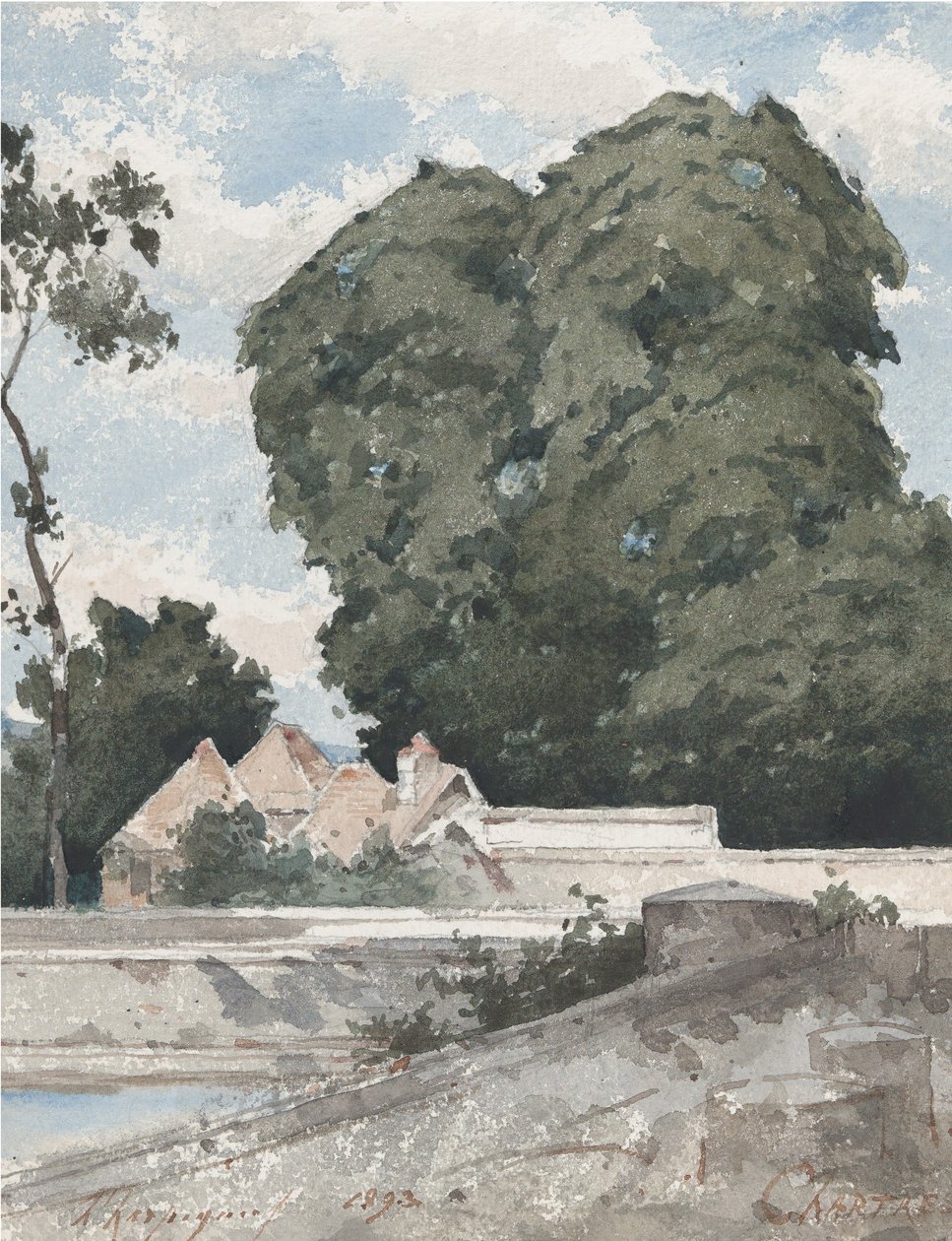 Kilátás a Chartres-i sáncokról, 1893. alkotó: Henri Joseph Harpignies