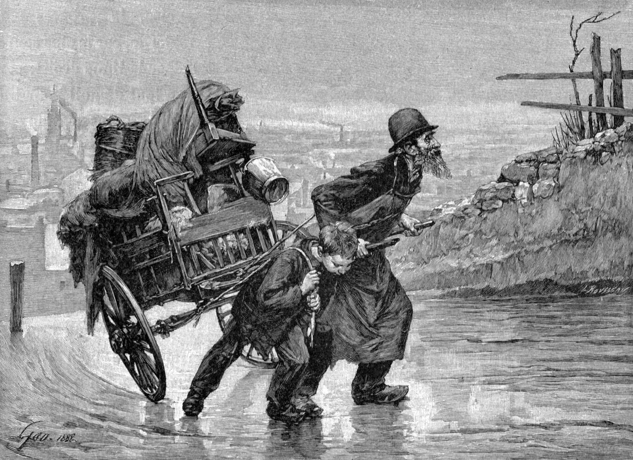 Koldusok Párizsban alkotó: Henri Jules Jean Geoffroy