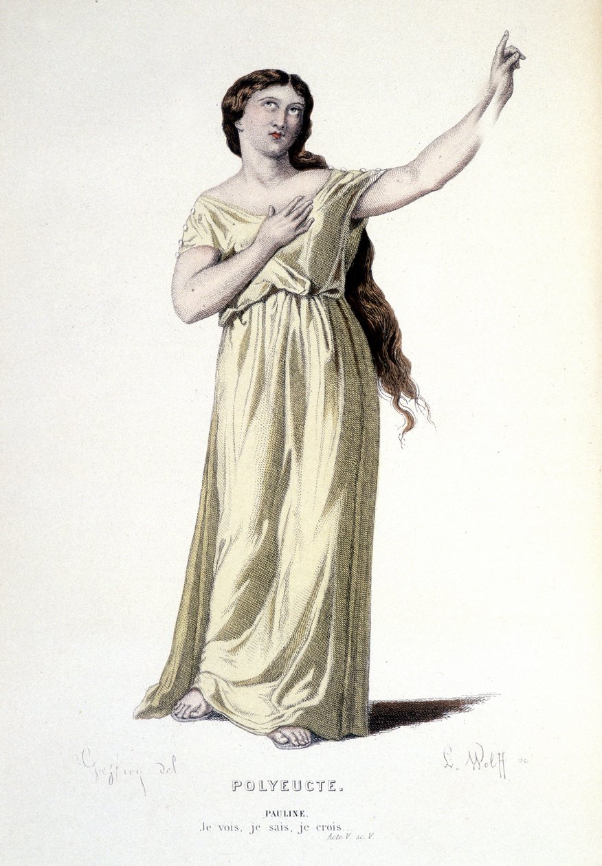 Jelmezterve Pauline számára a "Polyeucte"-ban, 1884 alkotó: Henri Jules Jean Geoffroy