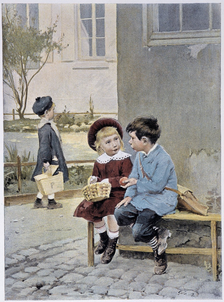 Szabadkereskedelem – Geoffroy akvarellje a „Le Figaro Illustré” című filmben, 1901. május alkotó: Henri Jules Jean Geoffroy