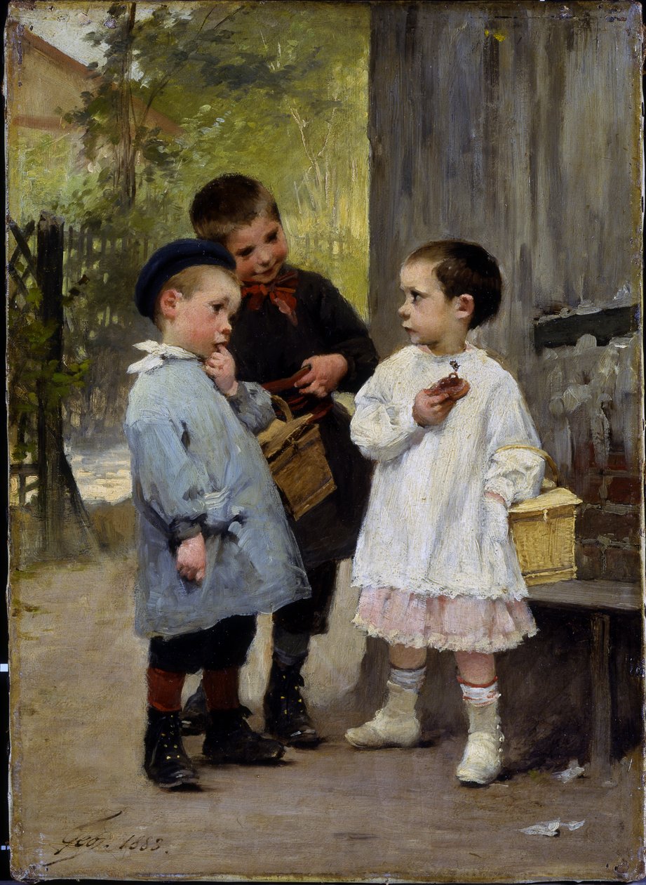 Adj egy falatot, 1883 alkotó: Henri Jules Jean Geoffroy